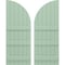 Ekena Millwork Americraft 6-Board (3 Batten) Wood Joined Board-n-Batten Shutters w/ Arch Top, ARW401BQ621X77SGH, PR ARW401BQ621X77SGH - alternate 1